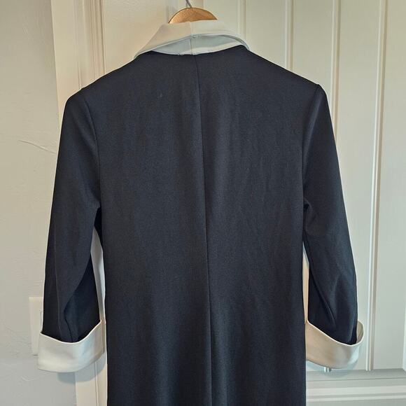 Marina Dress Womens Size Medium Black White Classic Whimsygoth Gown V-Neck Maxi - Picture 8 of 11